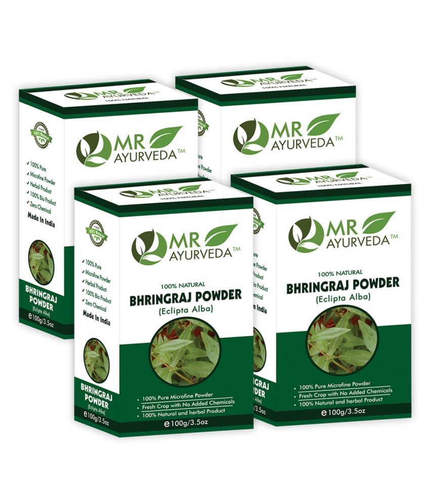     			MR Ayurveda 100% Herbal Bhringraj Powder Hair Scalp Treatment 400 g Pack of 4