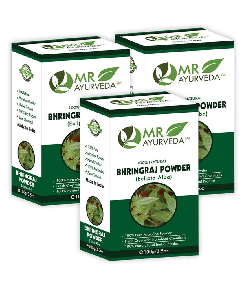     			MR Ayurveda Bhringraj Powder Hair Growth Hair Scalp Treatment 300 g Pack of 3