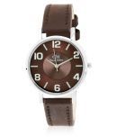 David Miller - Brown Leather Analog Womens Watch