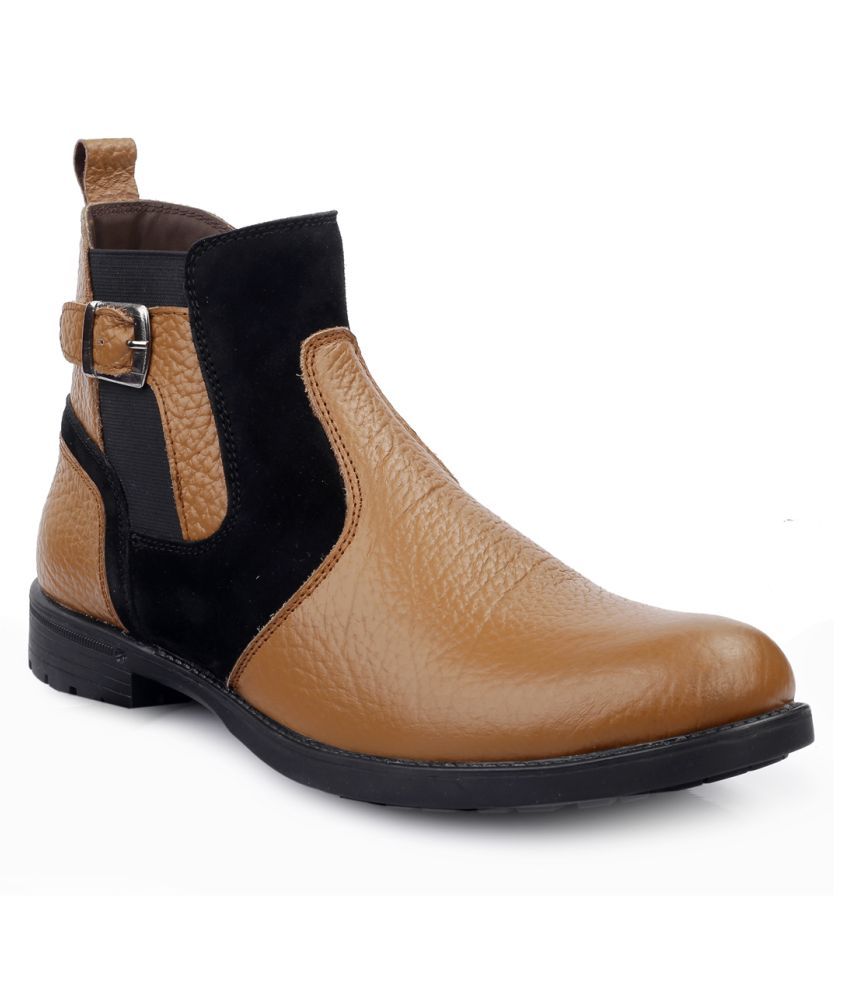     			SHENCES Tan Casual Boot