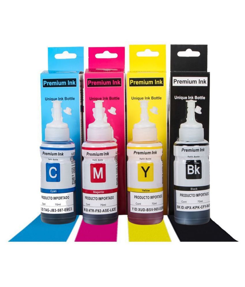 TEQBOT 664 L210 Epson Multicolor Pack of 4 Ink bottle for Epson L130, L360, L361, L565, L210 
