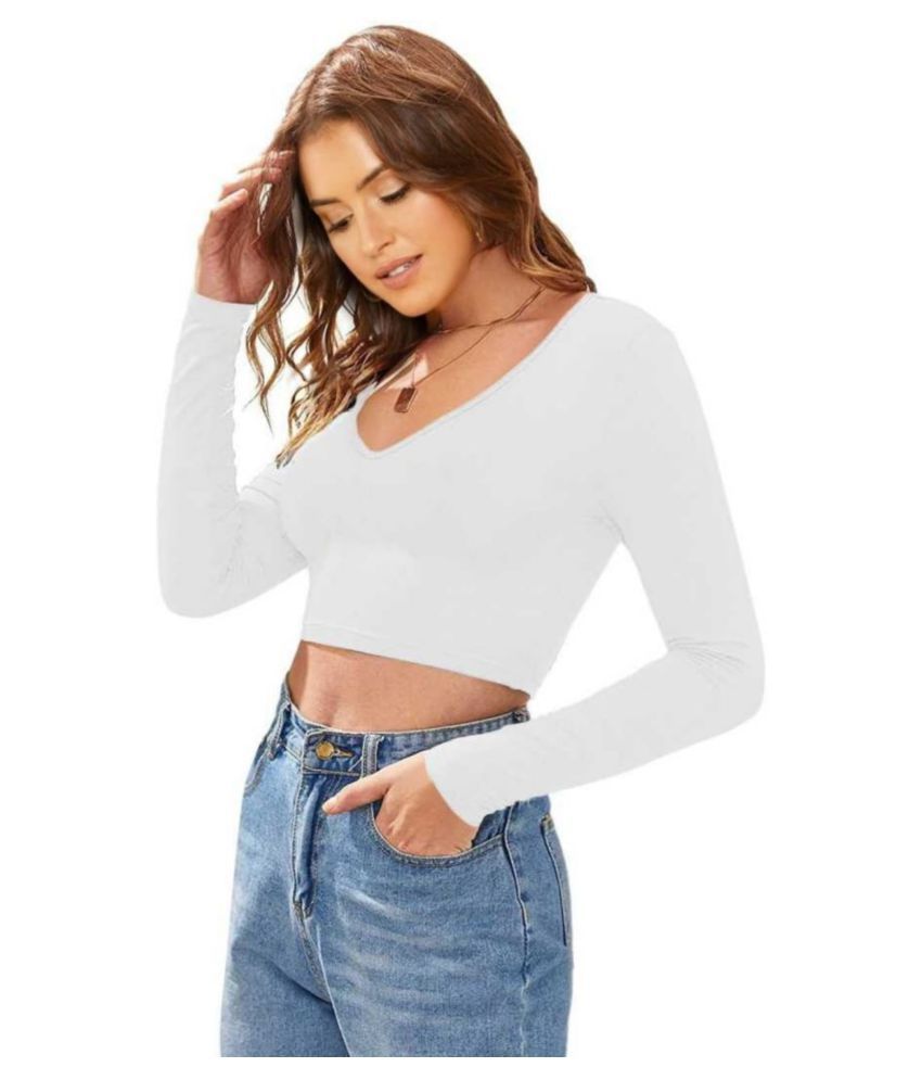 Indian Wholesale Online Cotton Crop Tops - White - Buy Indian Wholesale ...