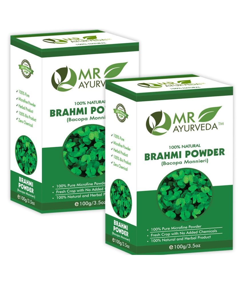     			MR Ayurveda 100% Herbal Brahmi Powder Hair Scalp Treatment 200 g Pack of 2