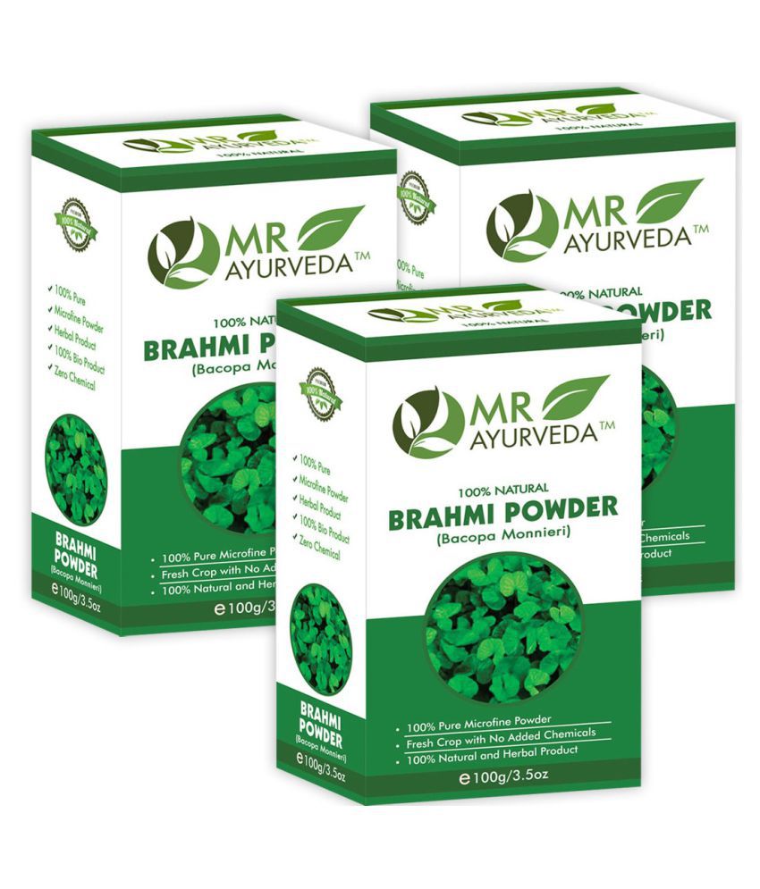    			MR Ayurveda 100% Pure Brahmi Powder Hair Scalp Treatment 300 g Pack of 3