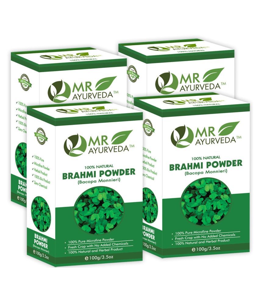     			MR Ayurveda 100% Pure Brahmi Powder Hair Scalp Treatment 400 g Pack of 4