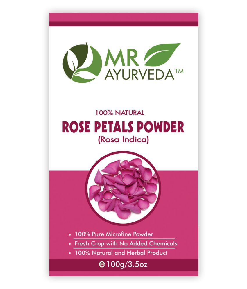     			MR Ayurveda Natural Rose Petal Powder for Skin Whitening Face Pack Masks 100 gm