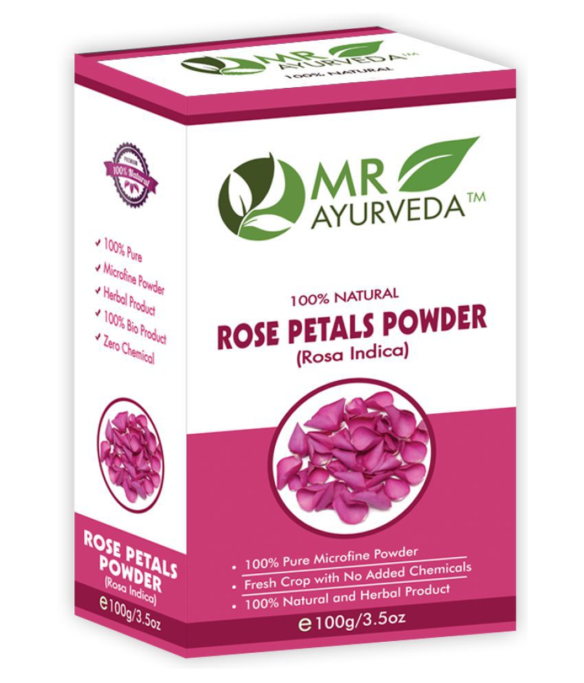     			MR Ayurveda Organic Rose Petals Powder for Glowing Skin Face Pack Masks 100 gm