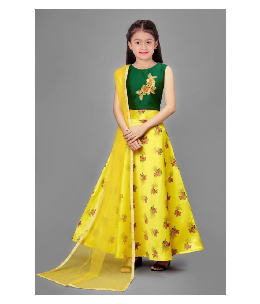 Sarth Fashion Girls Lehenga Choli Ethnic Wear Floral Print Lehenga ...