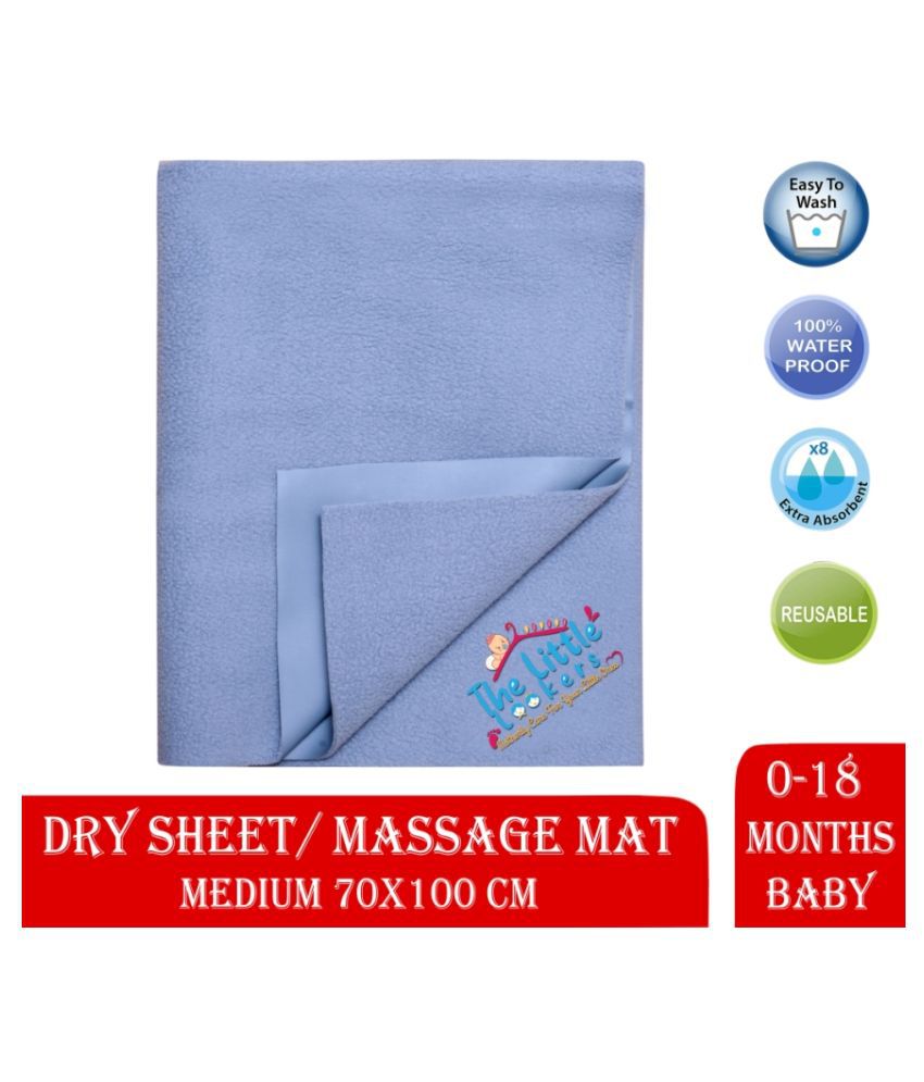 The Little Lookers Grey Laminated Waterproof Sheet ( 100 cm × 70 cm - 1 pcs )