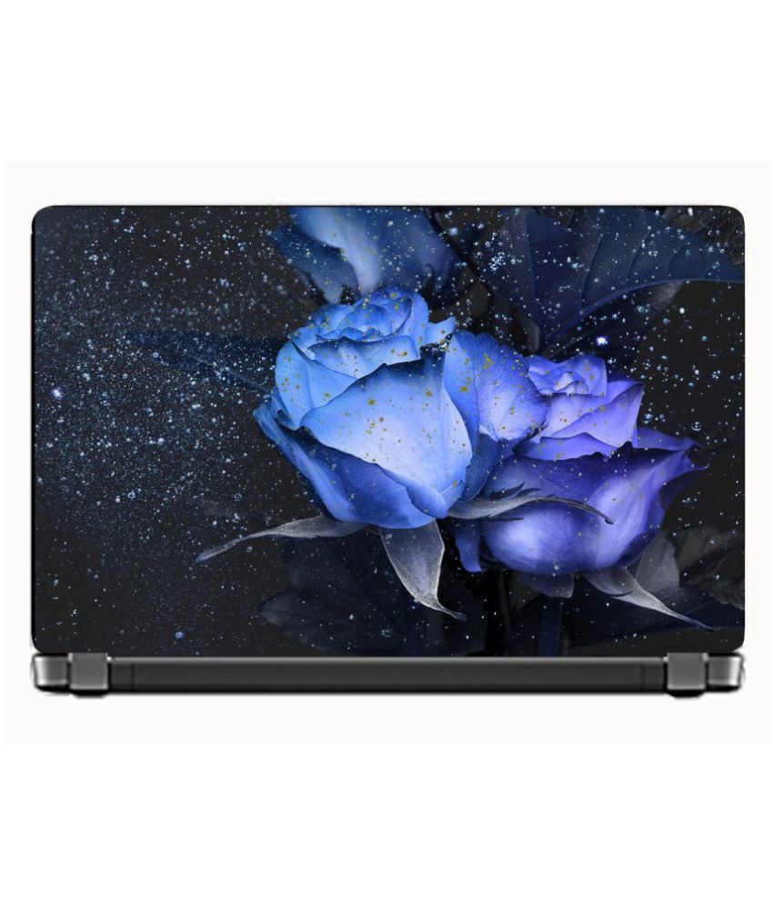     			Laptop Blue Rose flower Premium matte finish vinyl HD printed Easy to Install Laptop Skin/Sticker/Vinyl/Cover for all size laptops upto 15.6 inches