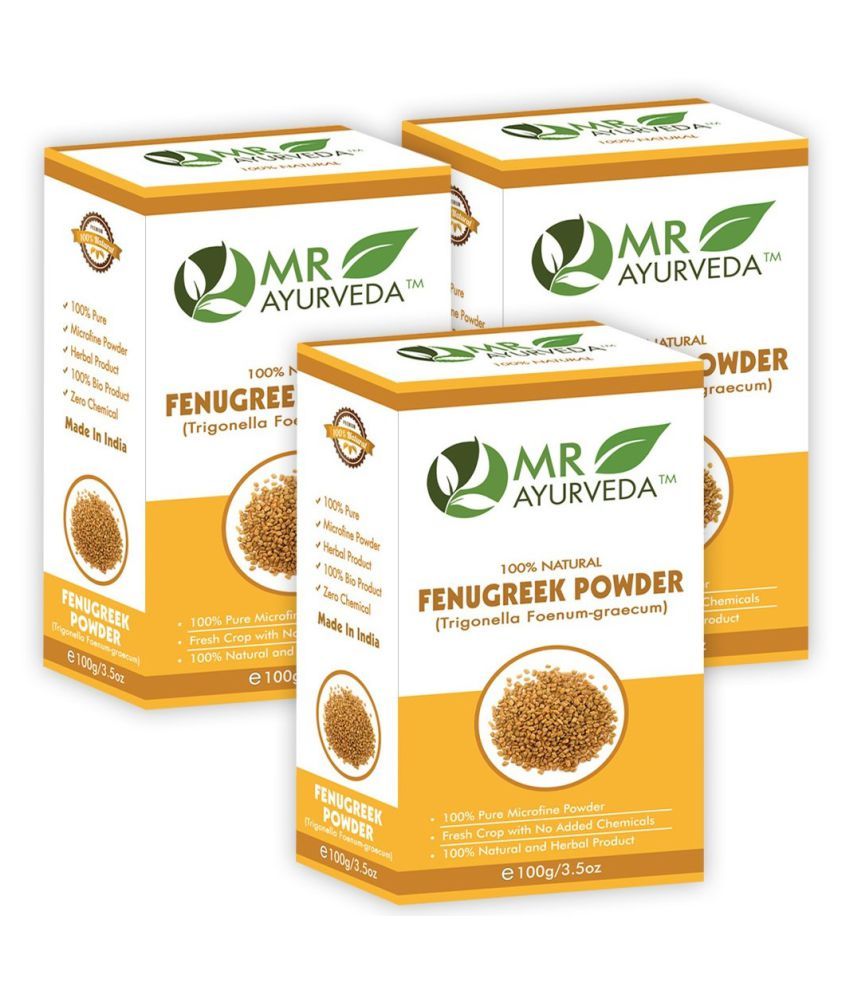     			MR Ayurveda 100% Organic Fenugreek Powder Hair Scalp Treatment 300 g Pack of 3