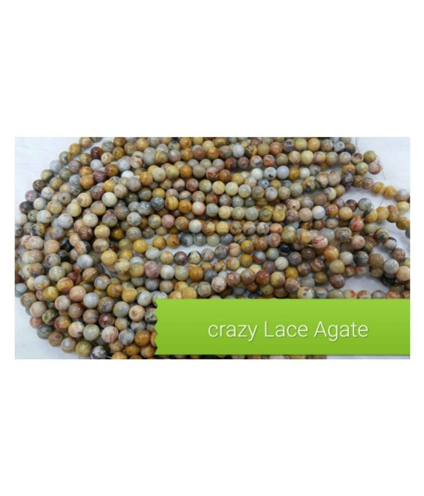     			8mm Yellow Crazy Lace Agate Natural Agate Stone Beads