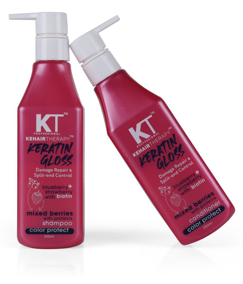 Kehairtherapy Keratin Gloss Damage Repair & Split End Control Shampoo + Conditioner 500 mL Pack of 2
