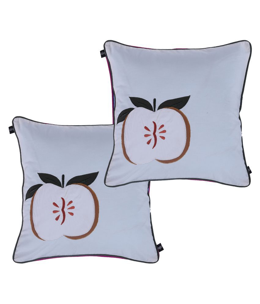     			Hugs'n'Rugs Cotton White Cushion Covers Pack of 2 (40 x 40 cm ) 16 x 16