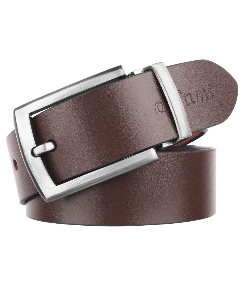     			URBAN ALFAMI - Brown Leather Men's Formal Belt ( Pack of 1 )