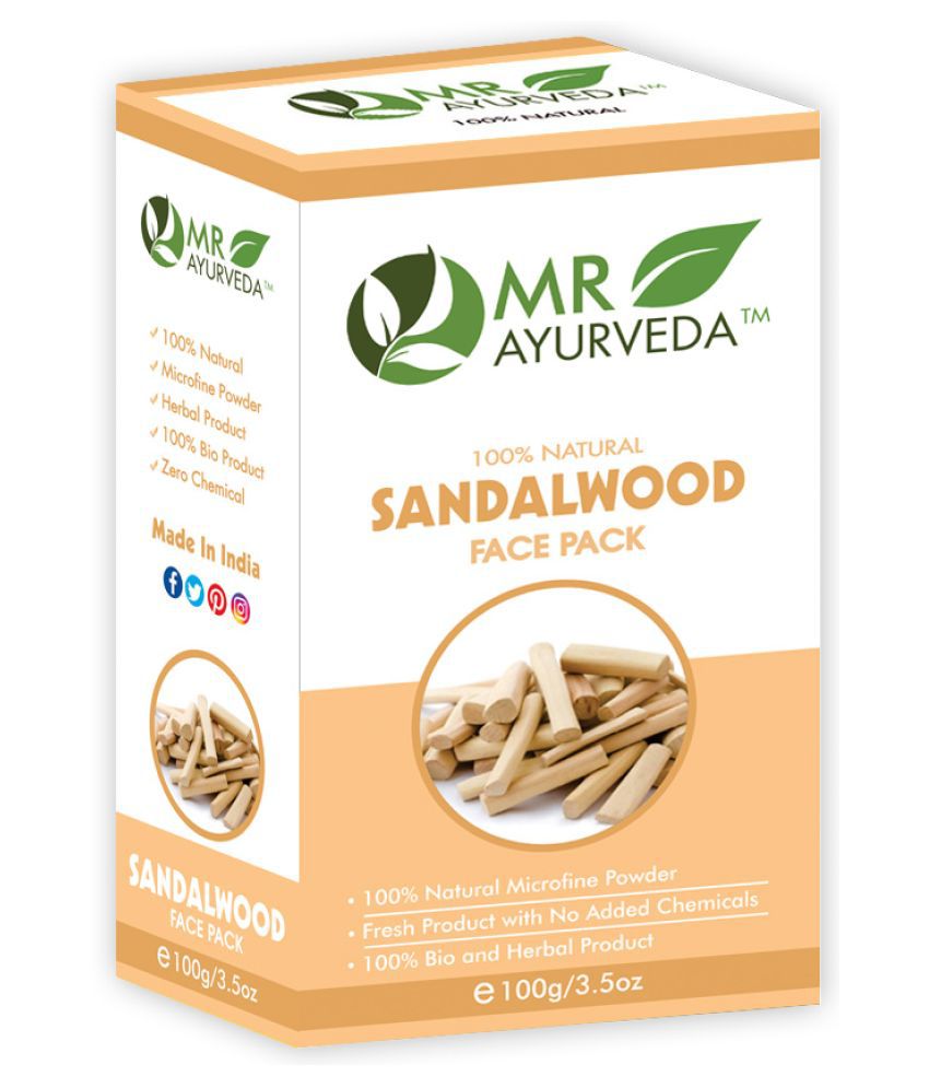     			MR Ayurveda Sandalwood Powder for Acne & Pimples Face Pack Masks 100 gm