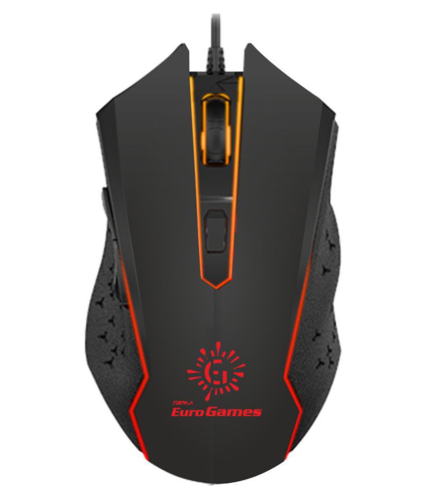 RPM Euro Games Mouse Black USB Wired Mouse