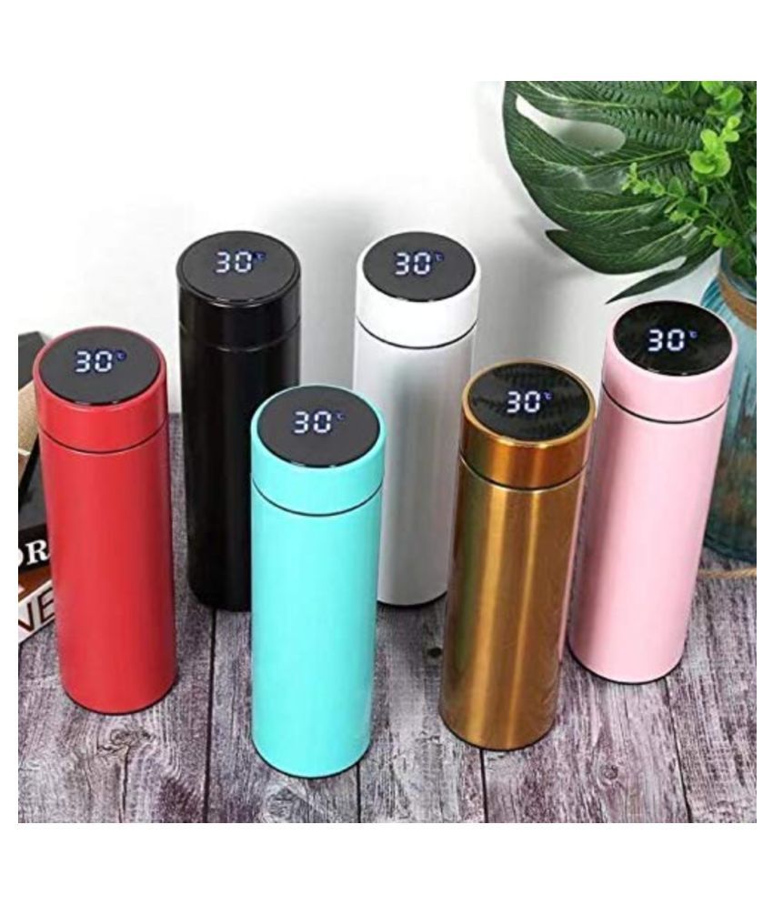     			Rudrax Thermos Vacuum Flask LED Temperature Display Multicolour 500 mL Water Bottle set of 1
