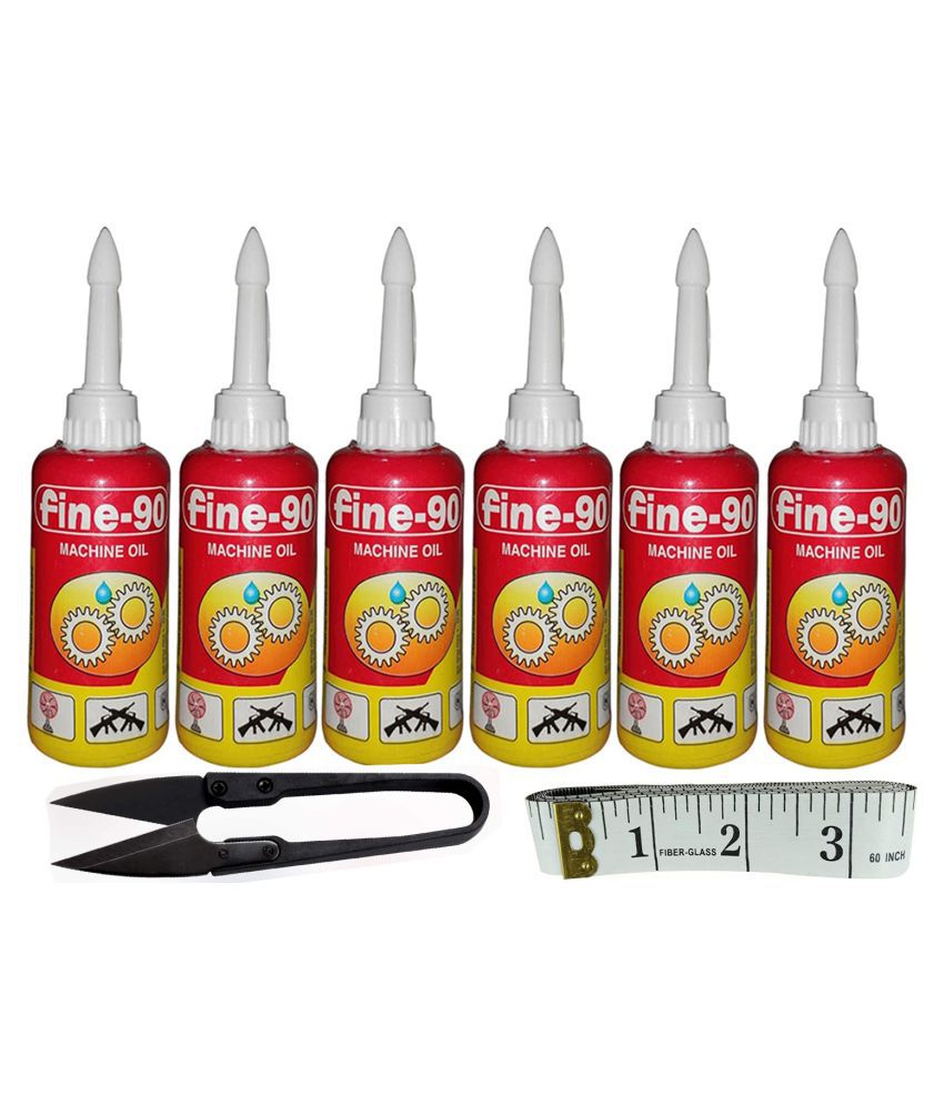     			Shree Shyam™ Sewing Machine Lubricant Oil 75 ml for Each Bottle (Pack of 6), 1 Thread Cutter, 1 Sewing Measurement Tape