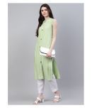 Stylum - Green Rayon Women's Front Slit Kurti