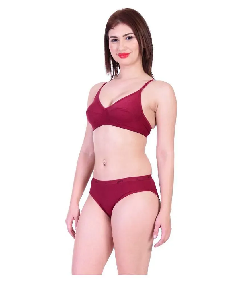 Buy ACHIEVER LINGERIE Cotton Bra and Panty Set - Pack of 3 Online at Best  Price in India - Snapdeal