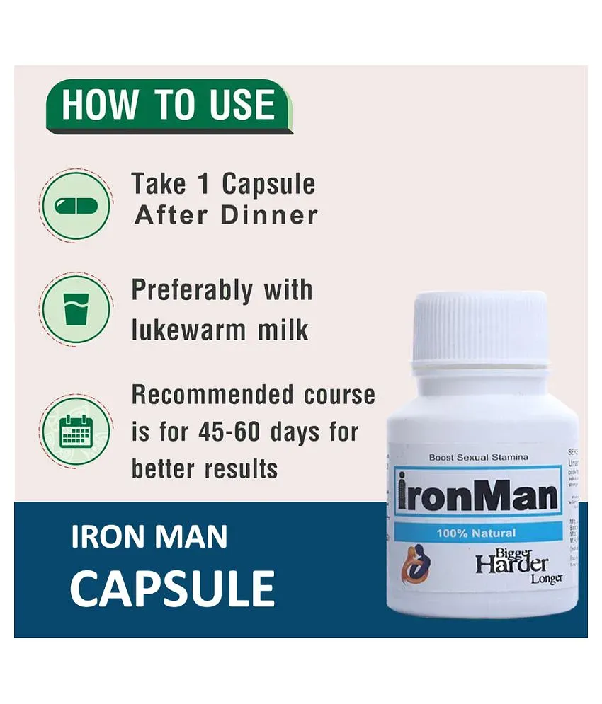 Ironman Penis Enlargement Male Supplement For Longlast Bed Desire, 10  Capsules: Buy Ironman Penis Enlargement Male Supplement For Longlast Bed  Desire, 10 Capsules at Best Prices in India - Snapdeal