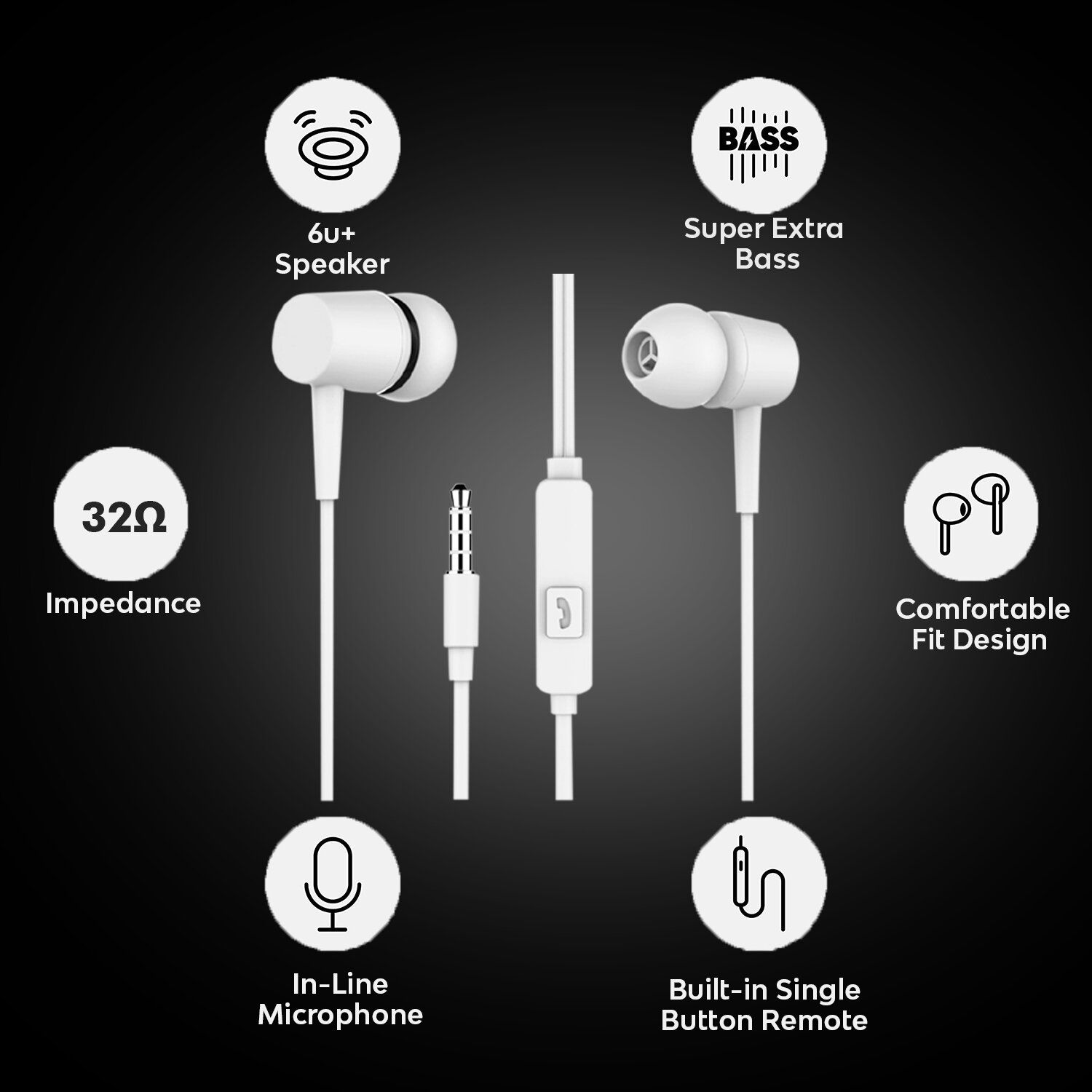 Sleek DG Stereo Wired Earphone With mic In Ear Wired With Mic