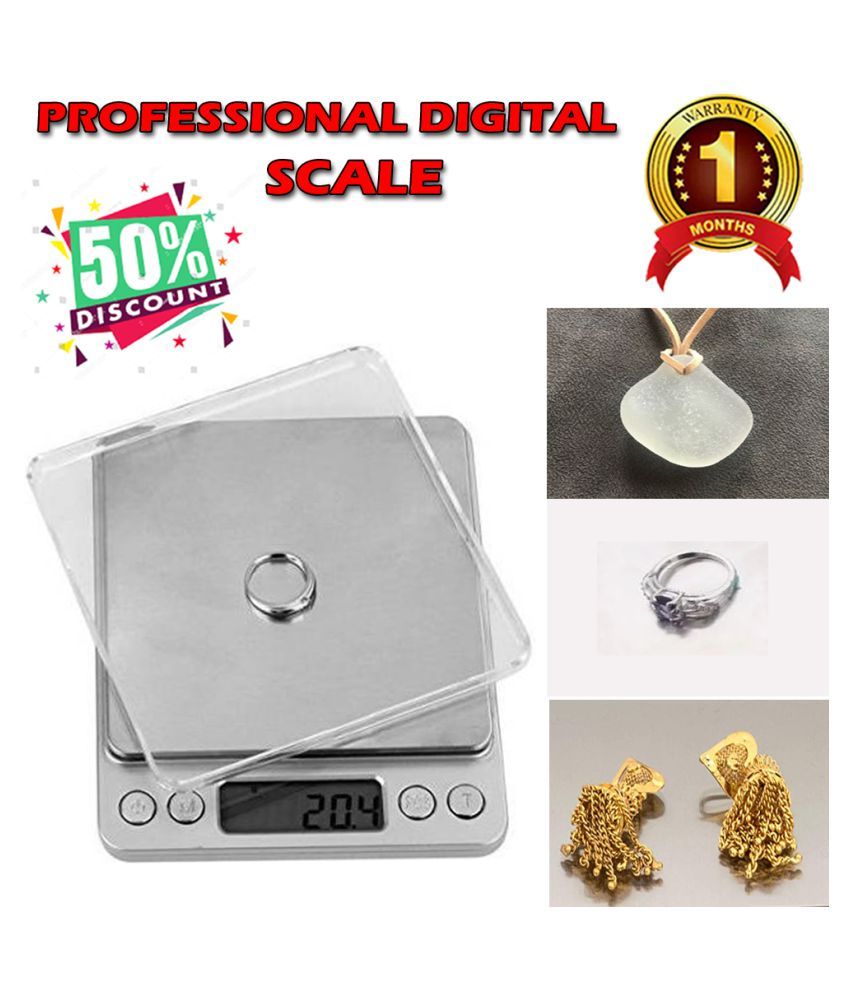     			Jigva Professional Digital Jewelry Tabletop Weighing Scale (Multicolor) Digital Luggage Weighing Scales Weighing Capacity - 0.5 Kg