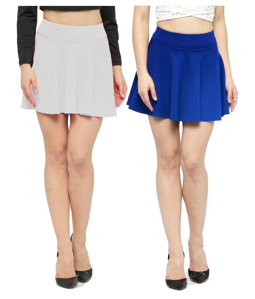     			N-Gal Polyester Skater Skirt - Multi Color Pack of 2