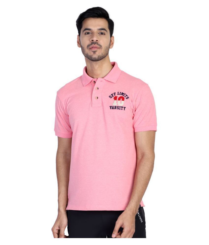     			OFF LIMITS - Pink Polyester Regular Fit Men's Sports Polo T-Shirt ( Pack of 1 )