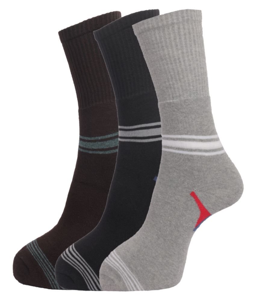     			Dollar Socks - Cotton Men's Striped Multicolor Full Length Socks ( Pack of 3 )