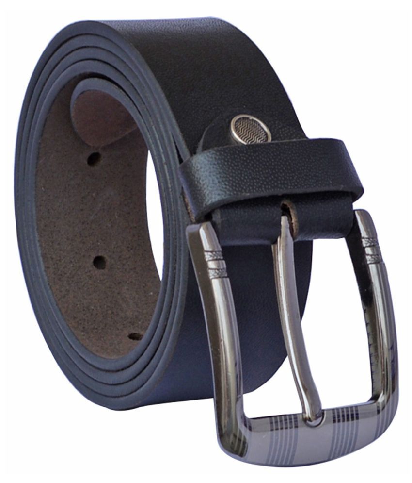     			Loopa - Black Leather Men's Formal Belt ( Pack of 1 )
