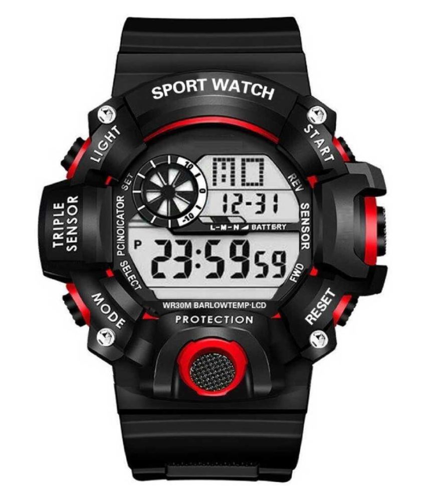     			Redux - Black Resin Digital Men's Watch