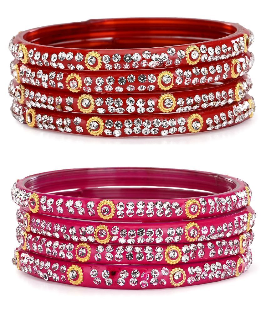     			Somil Designer And Attractive Wedding Fancy Glass Bangle Set For Party, Marriage, Function And Daily Use