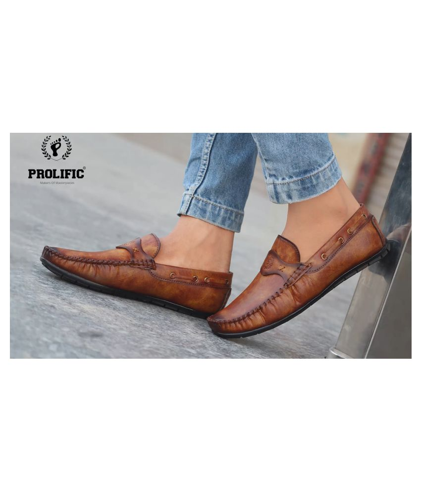     			Prolific - Tan Men's Slip on loafers