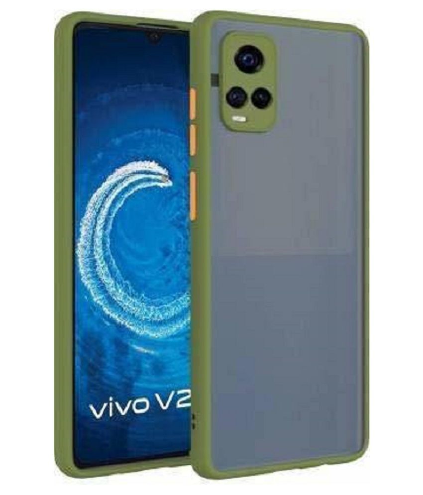 Vivo V20 Pro Shock Proof Case BEAUTY MAKER - Green SMOKE MATTE BACK COVER