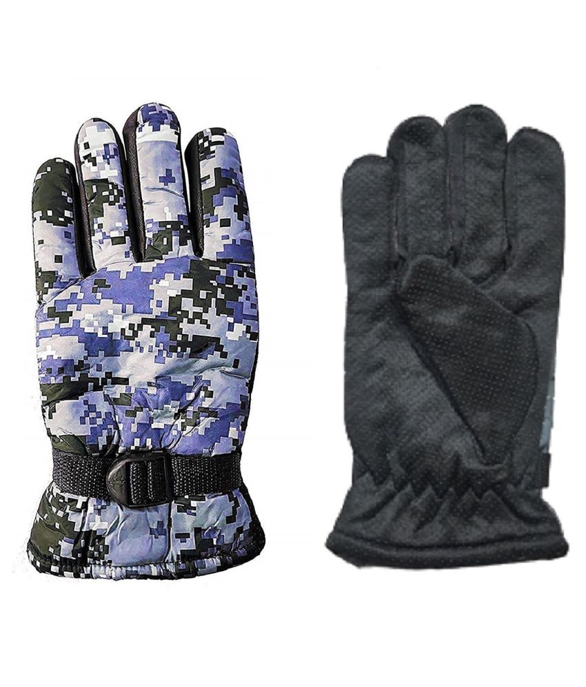     			PENYAN Winter Bike Gloves Army Print For Men Bike Riding Hand Gloves, Pack of 1 Pair