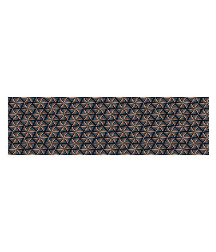     			WallDesign Tile Star Pattern - 8 cm W x 488 cm L Abstract Sticker ( 488 x 8 cms )