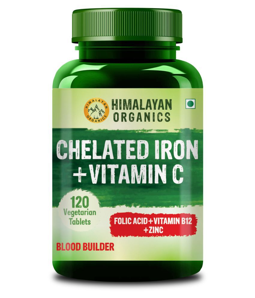    			Himalayan Organics Chelated Iron with Vitamin C Supplement 120 no.s Multivitamins Tablets