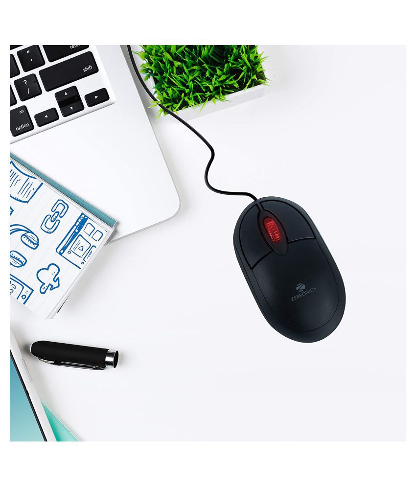 Zebronics Rise Black USB Wired Mouse