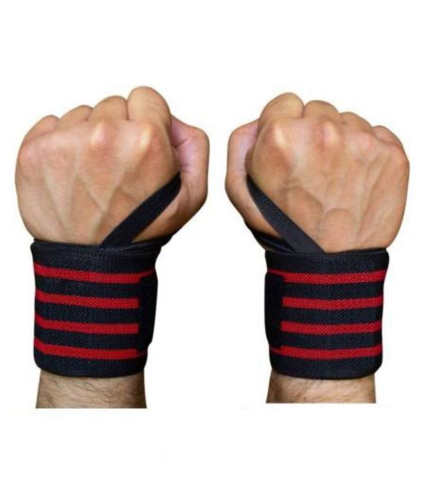     			EmmEmm 2 Pcs Premium Thumb Loop Wrist Support for Cycling/Gym and Other Sports (Red/Green/Grey/Black)