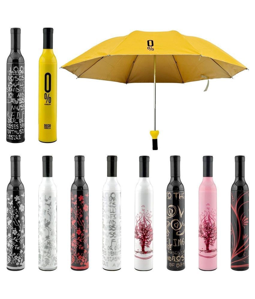     			Rudrax Stylish Double Layer Wine Umbrella with Bottle Cover ( multi-color)