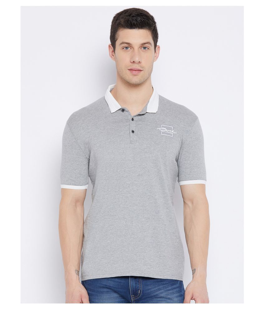     			Duke Grey Plain Polo T Shirt