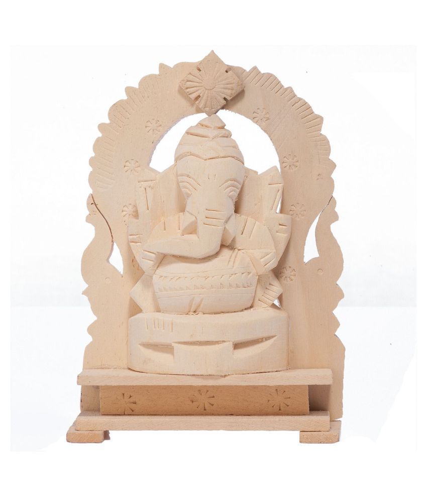     			JDS PUJA ARTICLES Vellerukku or swetharka Ganesh Wood Ganesha Idol 13 x 13 cms Pack of 1