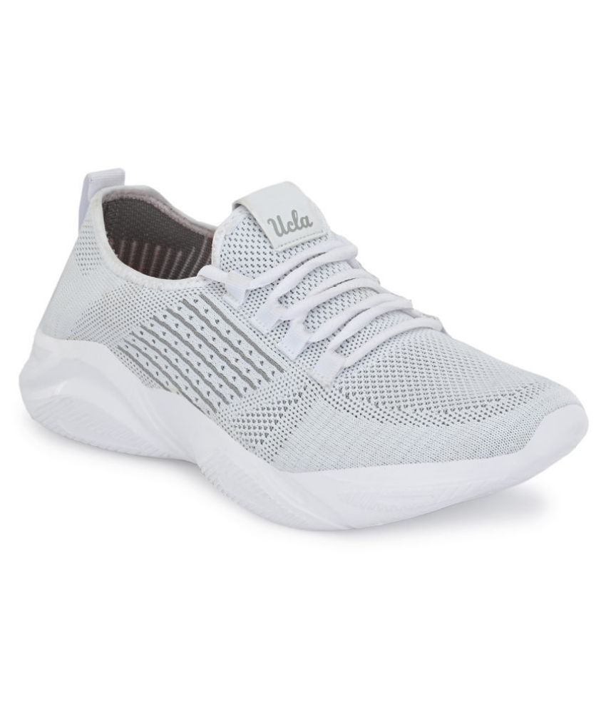 UCLA White Men's Sports Running Shoes 