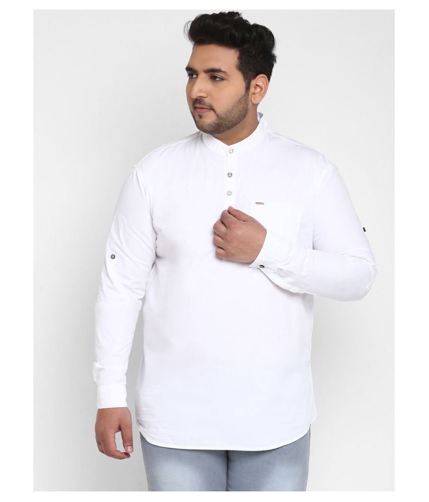     			Urbano Plus 100 Percent Cotton White Shirt Single