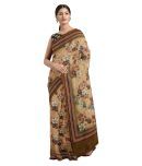 Shaily Retails Beige Silk Blend Saree - Single