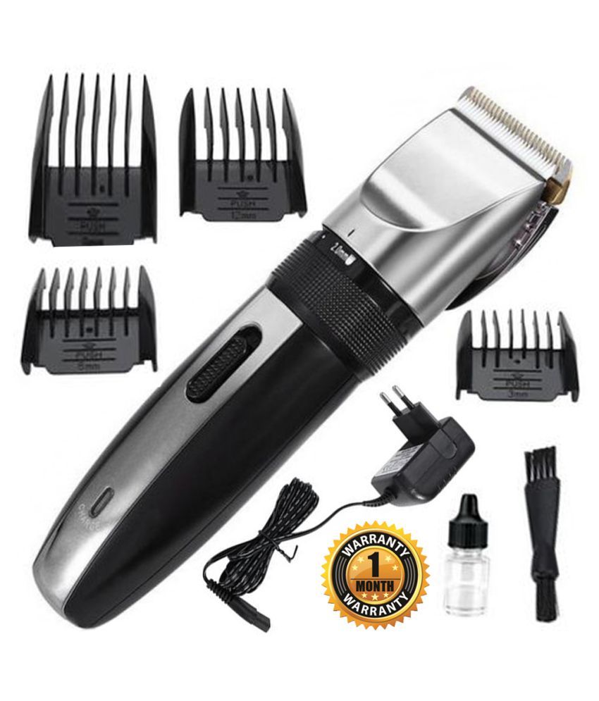     			Adjustable Rechargeable Hair Trimmer Clipper - Black Multi Casual Combo