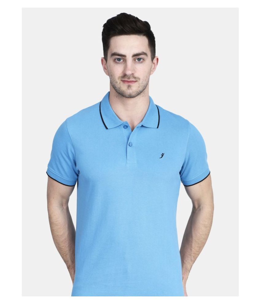     			ChicBesty Blue Cotton Plain Polo T Shirt - (Pack of 1)