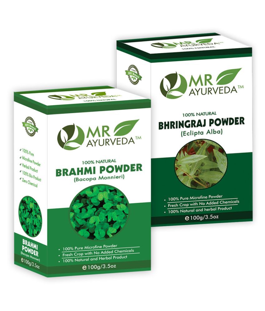     			MR Ayurveda Bhringraj Powder & Brahmi Powder Hair Scalp Treatment 200 g Pack of 2